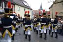 Kehraus in Stockheim: Im Paradeschritt trug der Fanfarenzug die Abschluss-Schalmei vor
